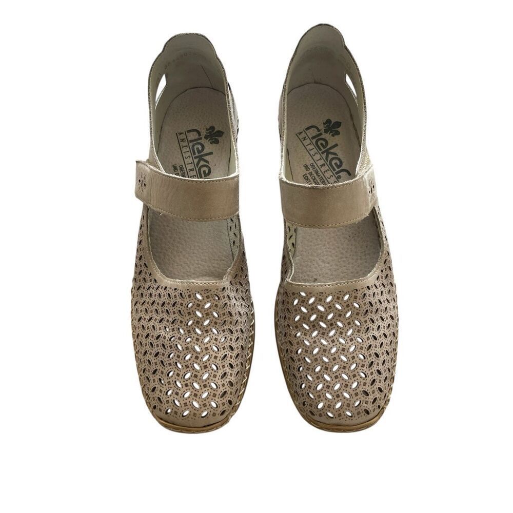 Rieker Antistress Taupe Tan Comfort Mary Jane Shoes Women’s Size 40 9 9.5